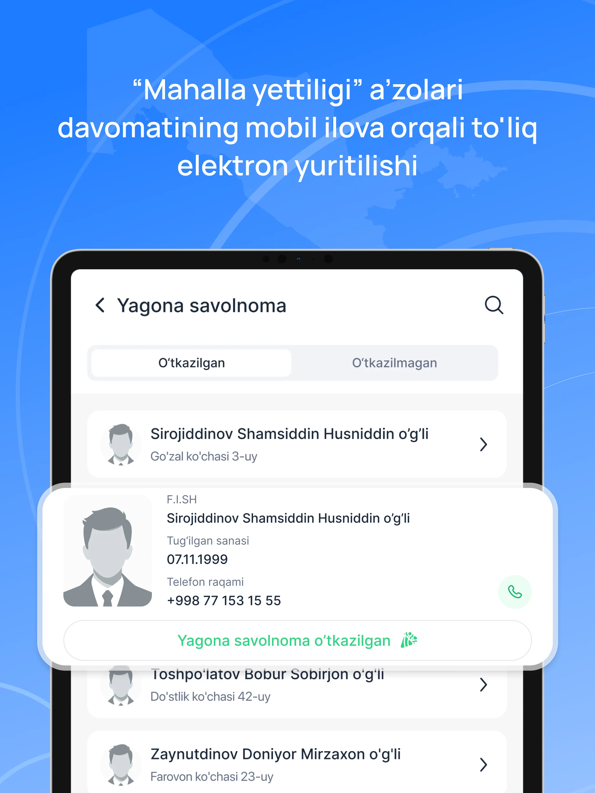 Raqamli Mahalla - Xodim screenshot