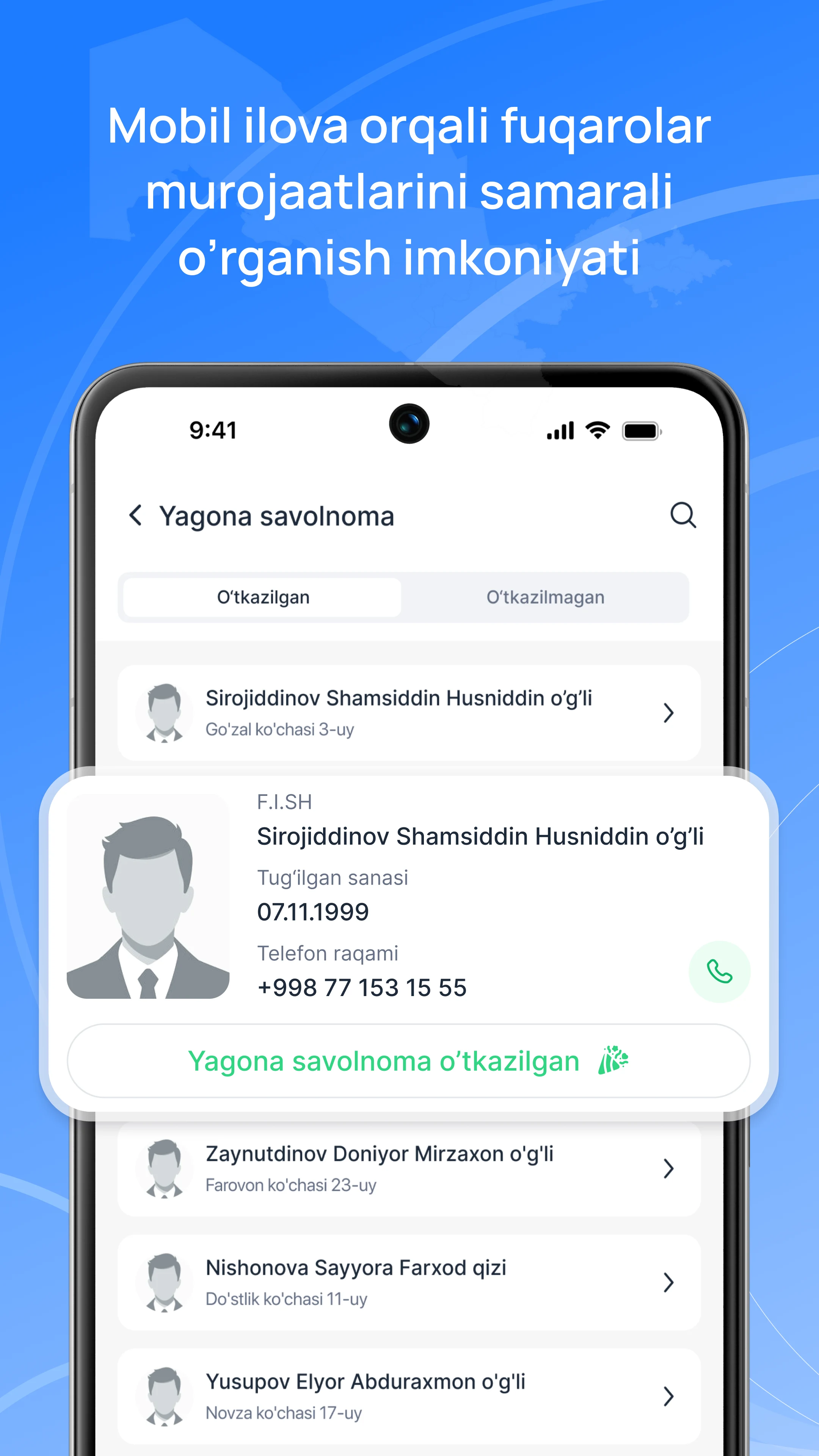 Raqamli Mahalla - Xodim screenshot